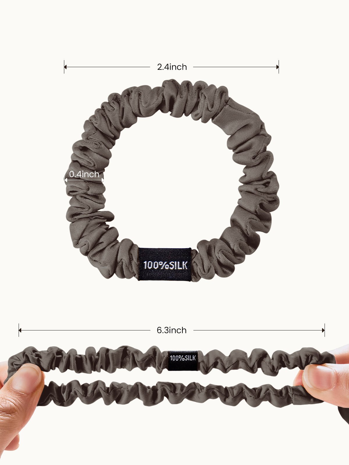 Skinny Silk Scrunchies Set (3 Pack) - THXSILK955881702498