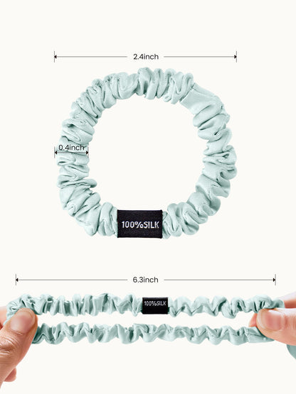 Skinny Silk Scrunchies Set (3 Pack) - THXSILK955881504998