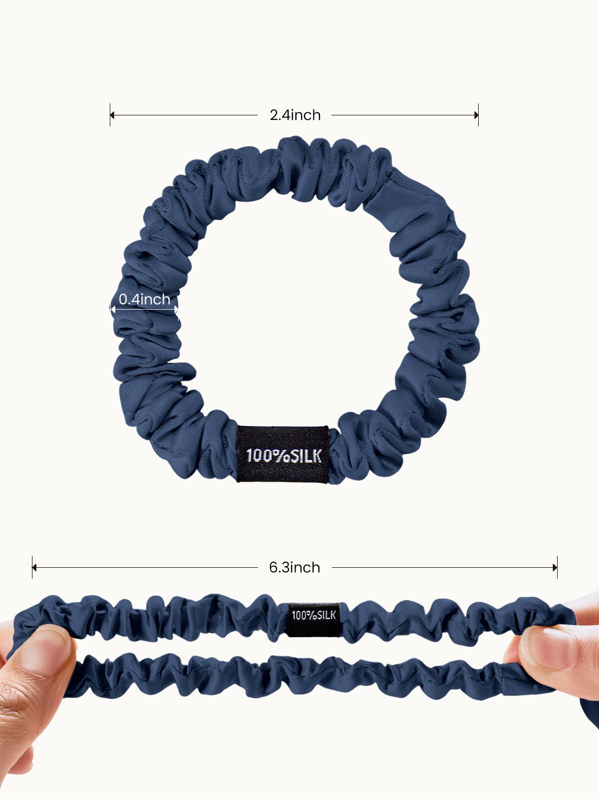 Skinny Silk Scrunchies Set (3 Pack) - THXSILK955881562998