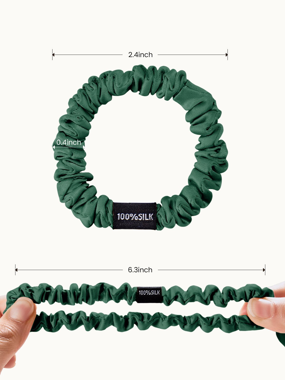 Skinny Silk Scrunchies Set (3 Pack) - THXSILK955881576298