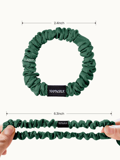 Skinny Silk Scrunchies Set (3 Pack) - THXSILK955881576298