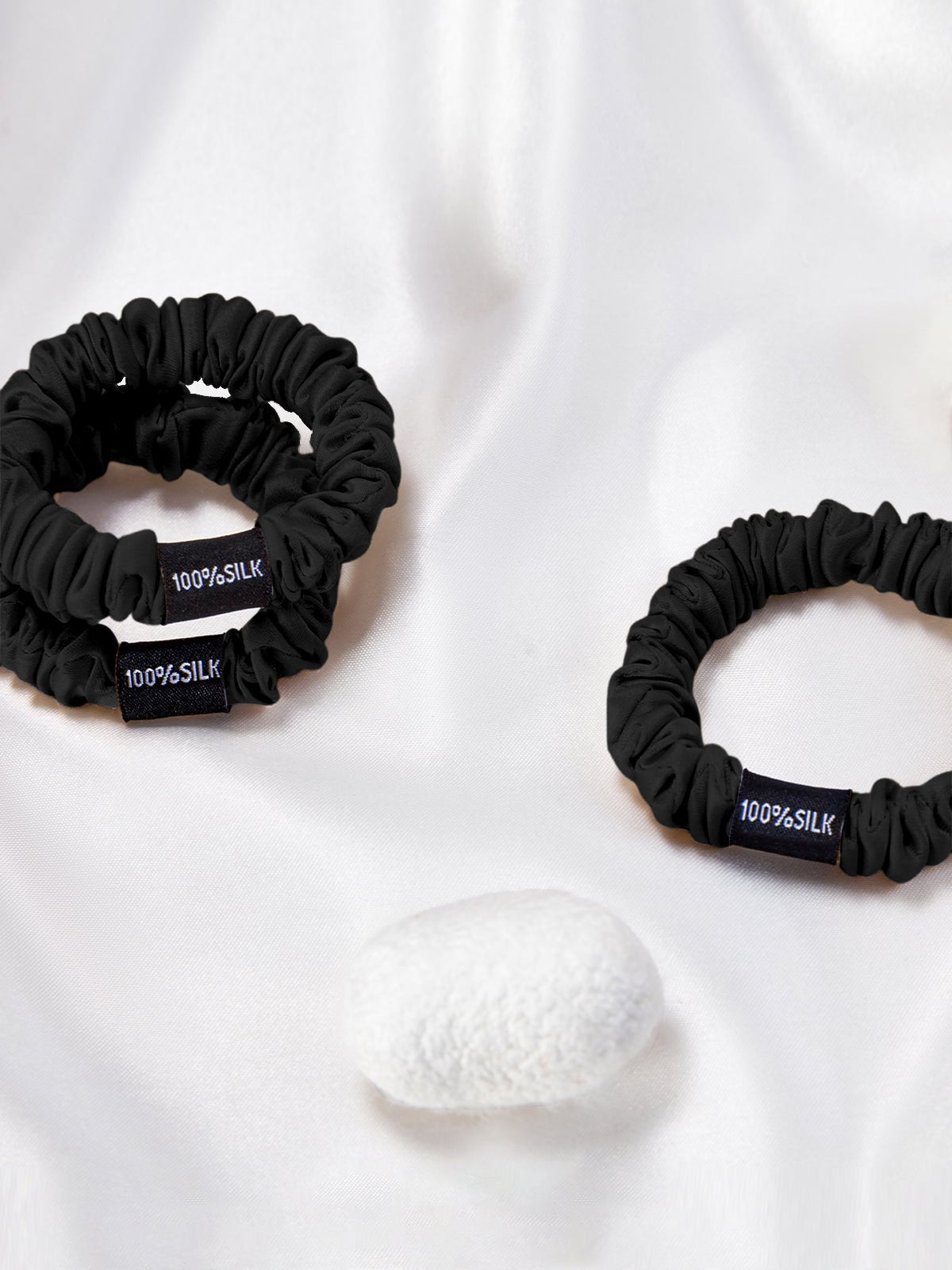 Skinny Silk Scrunchies Set (3 Pack) - THXSILK955881193098