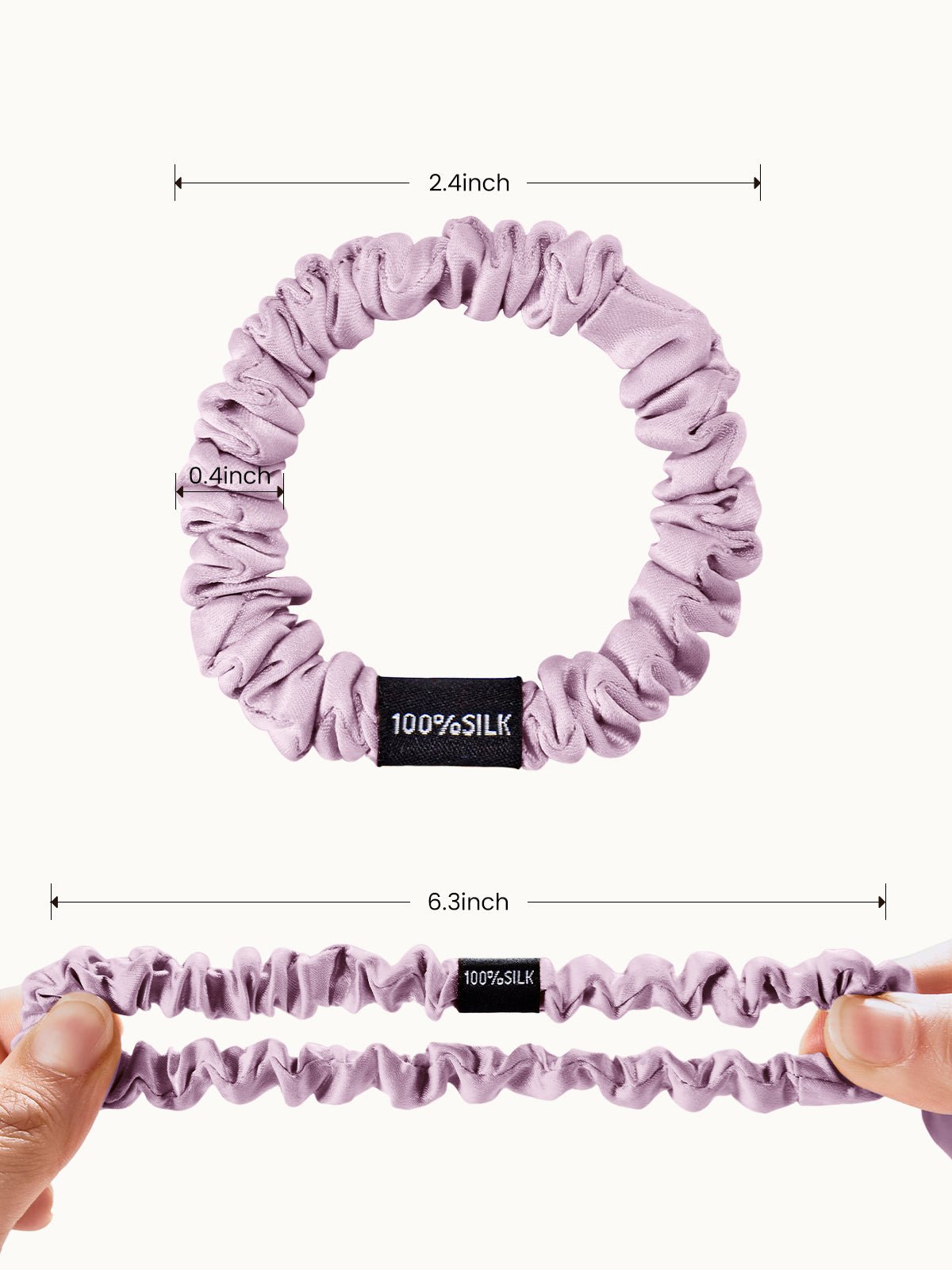 Skinny Silk Scrunchies Set (3 Pack) - THXSILK955881710998