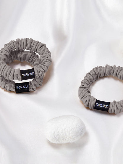 Skinny Silk Scrunchies Set (3 Pack) - THXSILK955881702698