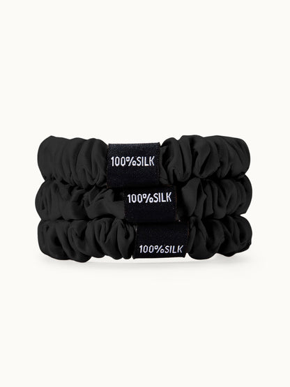 Skinny Silk Scrunchies Set (3 Pack) - THXSILK955881193098