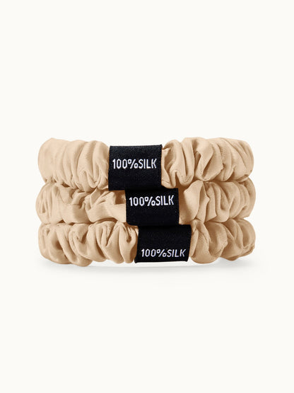 Skinny Silk Scrunchies Set (3 Pack) - THXSILK955881700498