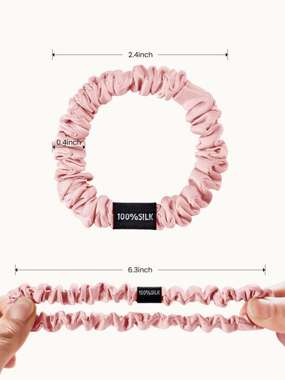 Skinny Silk Scrunchies Set (3 Pack) - THXSILK955881422098