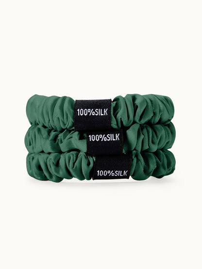 Skinny Silk Scrunchies Set (3 Pack) - THXSILK955881576298