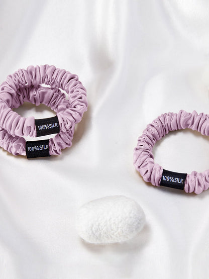 Skinny Silk Scrunchies Set (3 Pack) - THXSILK955881710998