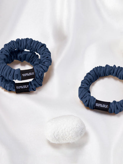 Skinny Silk Scrunchies Set (3 Pack) - THXSILK955881562998