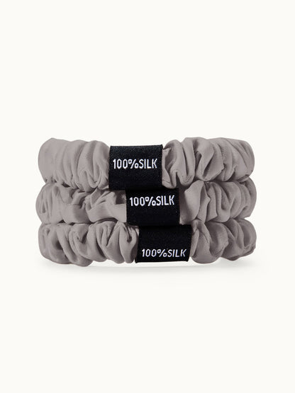 Skinny Silk Scrunchies Set (3 Pack) - THXSILK955881702698