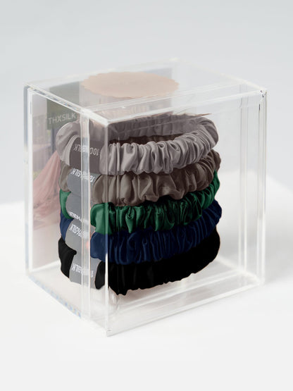 Skinny Silk Scrunchies Set (5 Pack) - THXSILK955882A14798
