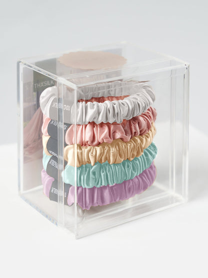 Skinny Silk Scrunchies Set (5 Pack) - THXSILK955882A14898