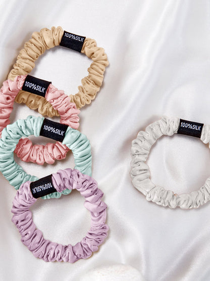 Skinny Silk Scrunchies Set (5 Pack) - THXSILK955882A14898