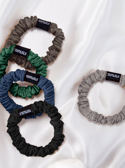 Skinny Silk Scrunchies Set (5 Pack) - THXSILK955882A14798
