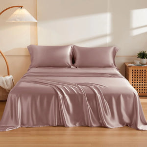 Soft Silk Sheet Set with Flange Pillowcases