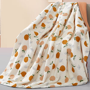 Orange Silk Cooling Blanket