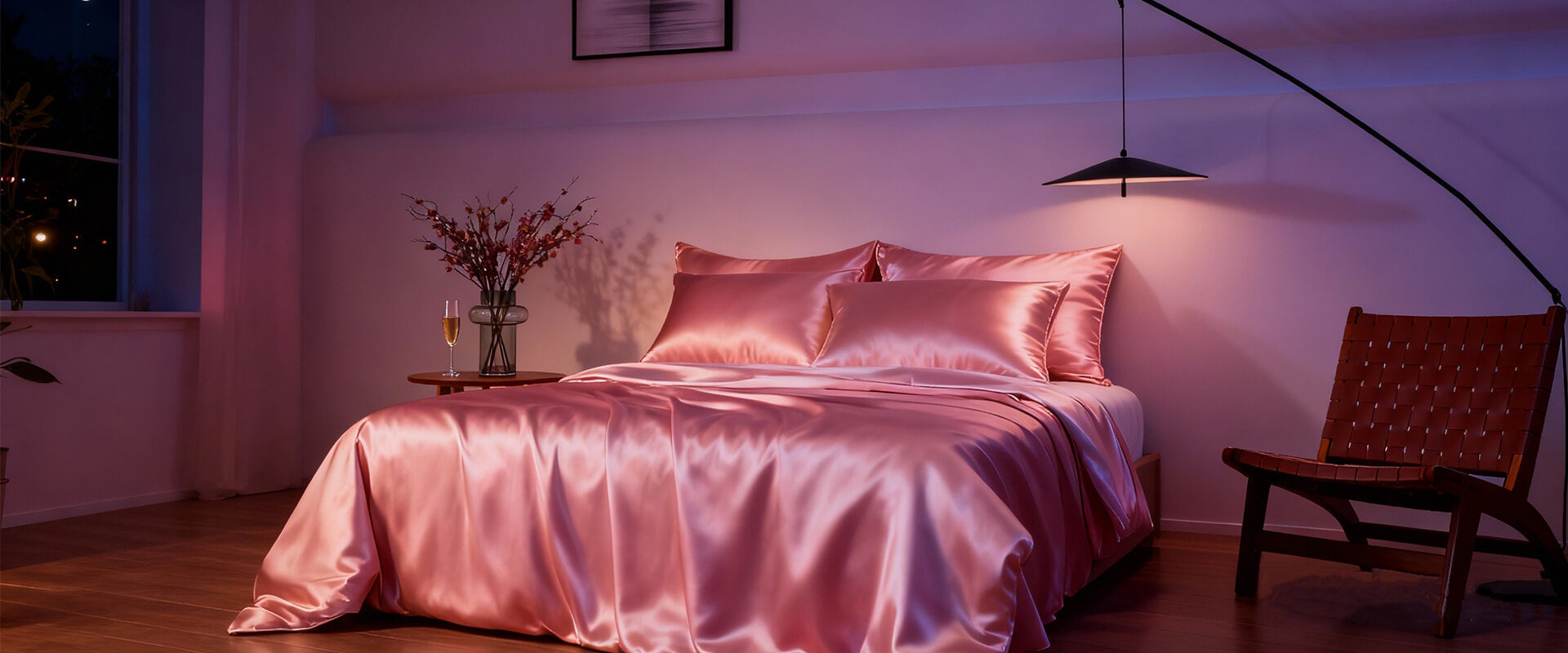 THXSILK Exclusive Sale Event - Luxury 100% Mulberry Silk Sheets and Duvet Cover in Romantic Pink, Limited Time Offer