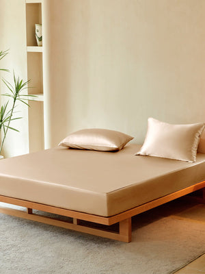 Vegan Silk Fitted Sheet Set