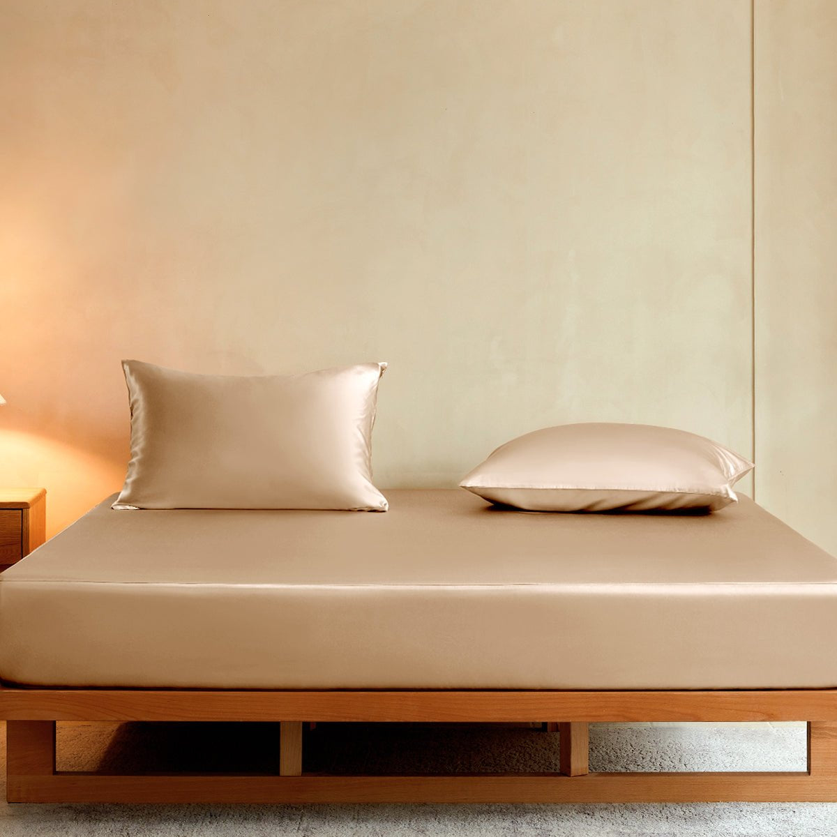 Vegan Silk Fitted Sheet Set