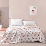 Peach Pattern Summer Washable Silk Blanket
