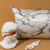 19 Momme Marble Silk Pillowcase With Eye Mask Set